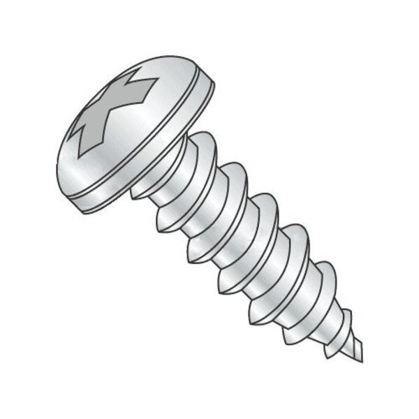 Sheet Metal Screw, #6 x 2 in, 18-8 Stainless Steel Pan Head Phillips Drive, 2000 PK, Newport Fasteners, Mfr#: 788728-2000